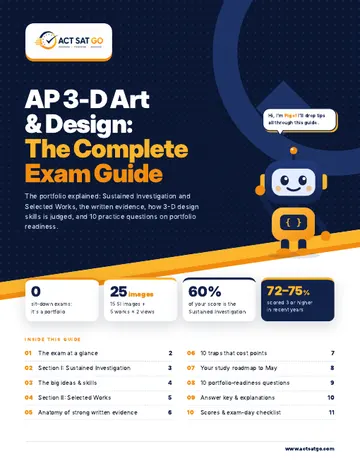 AP 3-D Art and Design exam guide cover