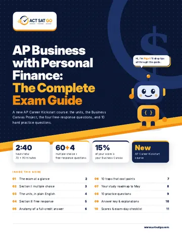 AP Business with Personal Finance exam guide cover