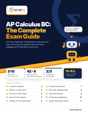 AP Calculus BC exam guide cover