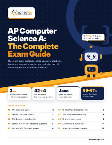 AP Computer Science A exam guide cover