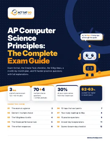 AP Computer Science Principles exam guide cover