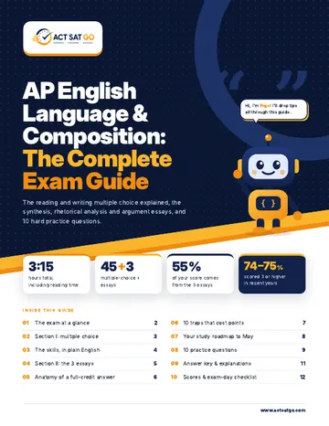 AP English Language and Composition exam guide cover