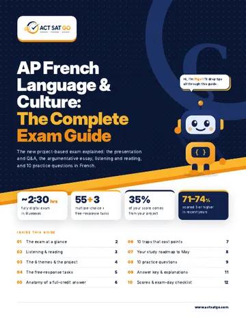 AP French Language and Culture exam guide cover