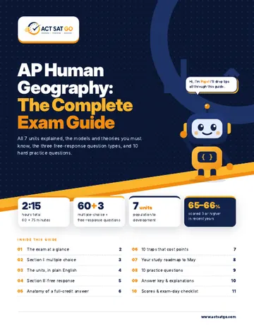 AP Human Geography exam guide cover