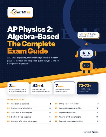 AP Physics 2: Algebra-Based exam guide cover