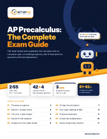 AP Precalculus exam guide cover