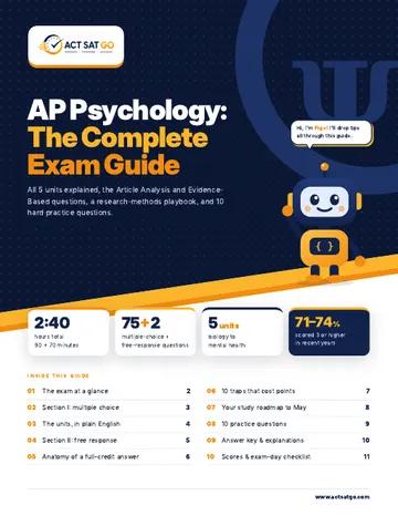 AP Psychology exam guide cover