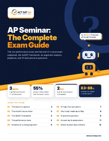 AP Seminar exam guide cover