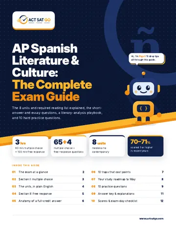 AP Spanish Literature and Culture exam guide cover