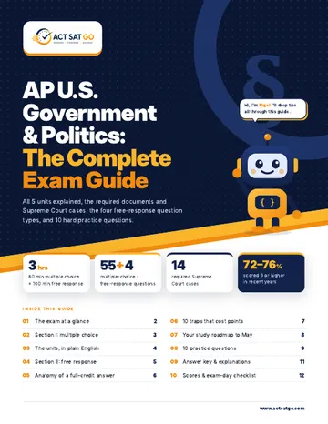 AP United States Government and Politics exam guide cover