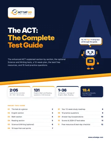 ACT exam guide cover