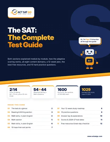 SAT exam guide cover